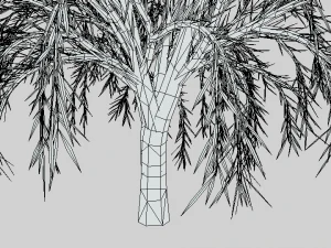 low poly cartoon tree 3D Model