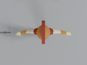 low poly cartoon ancient greek warrior 3Dモデル