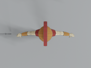 low poly cartoon ancient greek warrior 3Dモデル