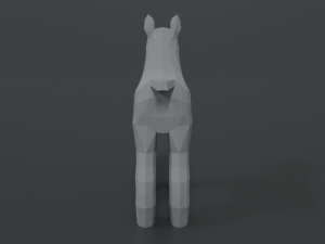 low poly cartoon standard schnauzer dog 3D 모델