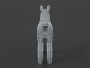 low poly cartoon standard schnauzer dog 3D 모델