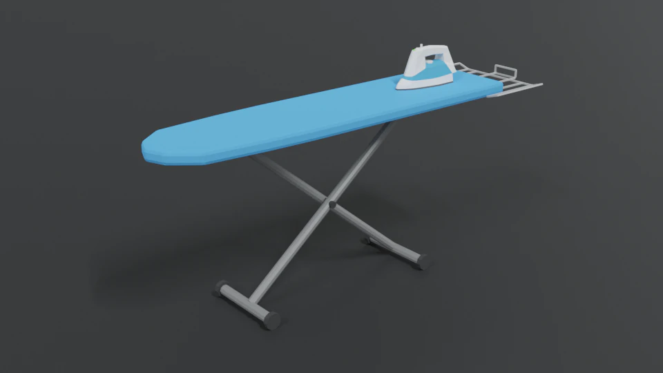 low poly cartoon ironing board 3D Model .c4d .max .obj .3ds .fbx .stl .blend