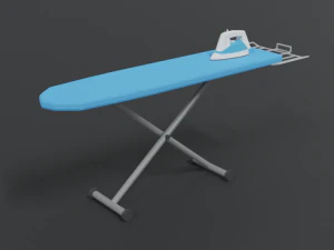 мультяшна прасувальна дошка з низьким полем 3D Модель