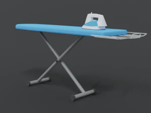 low poly cartoon ironing board 3D Model