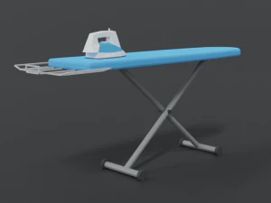 low poly cartoon ironing board 3D Model