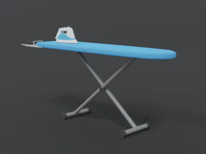 low poly cartoon ironing board 3D Model