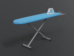 low poly cartoon ironing board 3D Model
