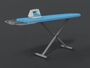 low poly cartoon ironing board 3D Model