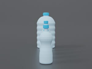 low poly cartoon water bottles 3Dモデル