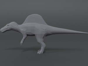 low poly cartoon spinisaurus dinosaur 3D Модель