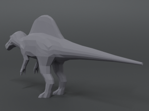 low poly cartoon spinisaurus dinosaur 3D Модель
