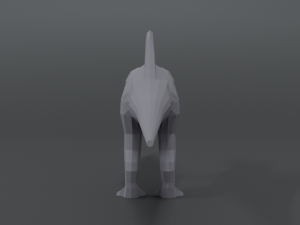 low poly cartoon spinisaurus dinosaur 3D Модель