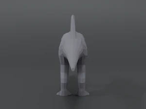 low poly cartoon spinisaurus dinosaur 3D Model