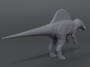 low poly cartoon spinisaurus dinosaur 3D Модель