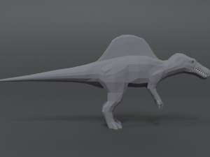 low poly cartoon spinisaurus dinosaur 3D Модель