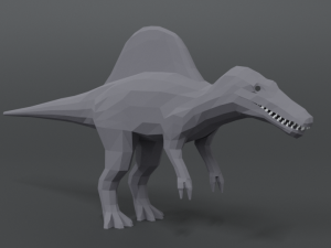 low poly cartoon spinisaurus dinosaur 3D Модель