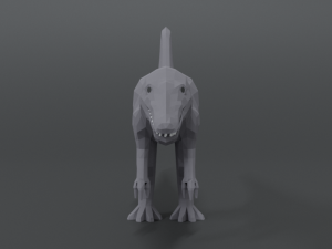 low poly cartoon spinisaurus dinosaur 3D Модель