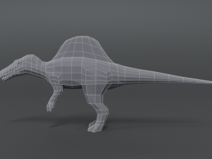 low poly cartoon spinisaurus dinosaur 3D Модель