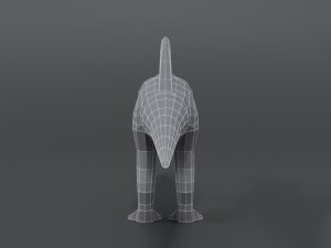 low poly cartoon spinisaurus dinosaur 3D Модель