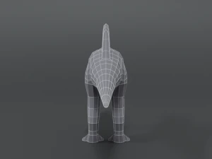 low poly cartoon spinisaurus dinosaur 3D Model