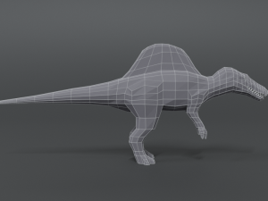 low poly cartoon spinisaurus dinosaur 3D Модель