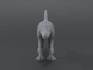 low poly cartoon spinisaurus dinosaur 3D Model