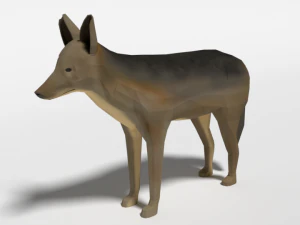 low poly african predators 3D Model