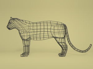 low poly african predators 3D Model