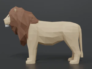 low poly african predators 3D Model