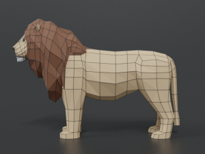 low poly african predators 3D Model