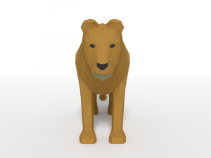 low poly african predators 3D Model