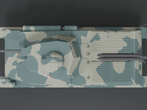 low poly cartoon somua s35 tank Model 3D