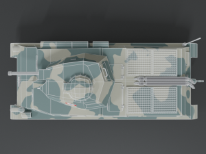 low poly cartoon somua s35 tank Model 3D