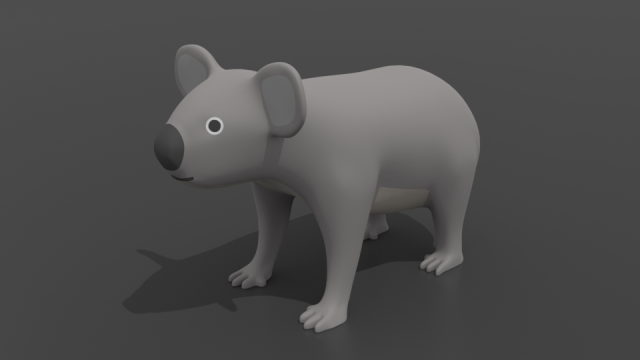 cartoon koala 3D Модель .c4d .max .obj .3ds .fbx .stl .blend 