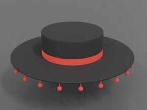 cappello spagnolo dei cartoni animati Modello 3D