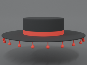 cartoon spanish hat Modello 3D