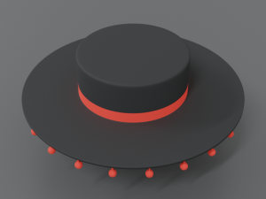 cartoon spanish hat Modello 3D