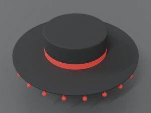 cartoon spanish hat 3D Model