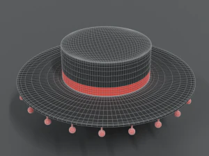 cartoon spanish hat 3D Model