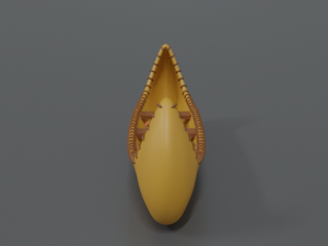 cartoon native american indian canoe 3Dモデル