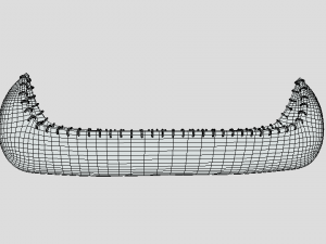 cartoon native american indian canoe 3Dモデル