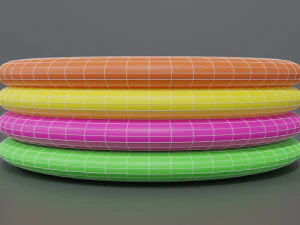 low poly cartoon outdoor rubber swimming pool 3D Model
