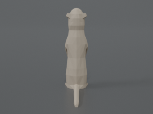 low poly cartoon meerkat 3D मॉडल
