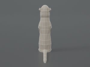 low poly cartoon meerkat 3D मॉडल