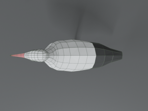 low poly cartoon stork 3Dモデル