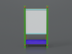 low poly cartoon kids drawing and writing board 3D Model