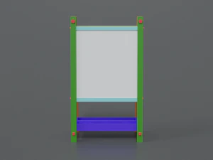 low poly cartoon kids drawing and writing board 3D Model
