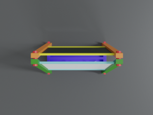 low poly cartoon kids drawing and writing board 3D Model