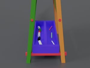 low poly cartoon kids drawing and writing board 3D Model