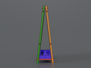 low poly cartoon kids drawing and writing board 3D Model